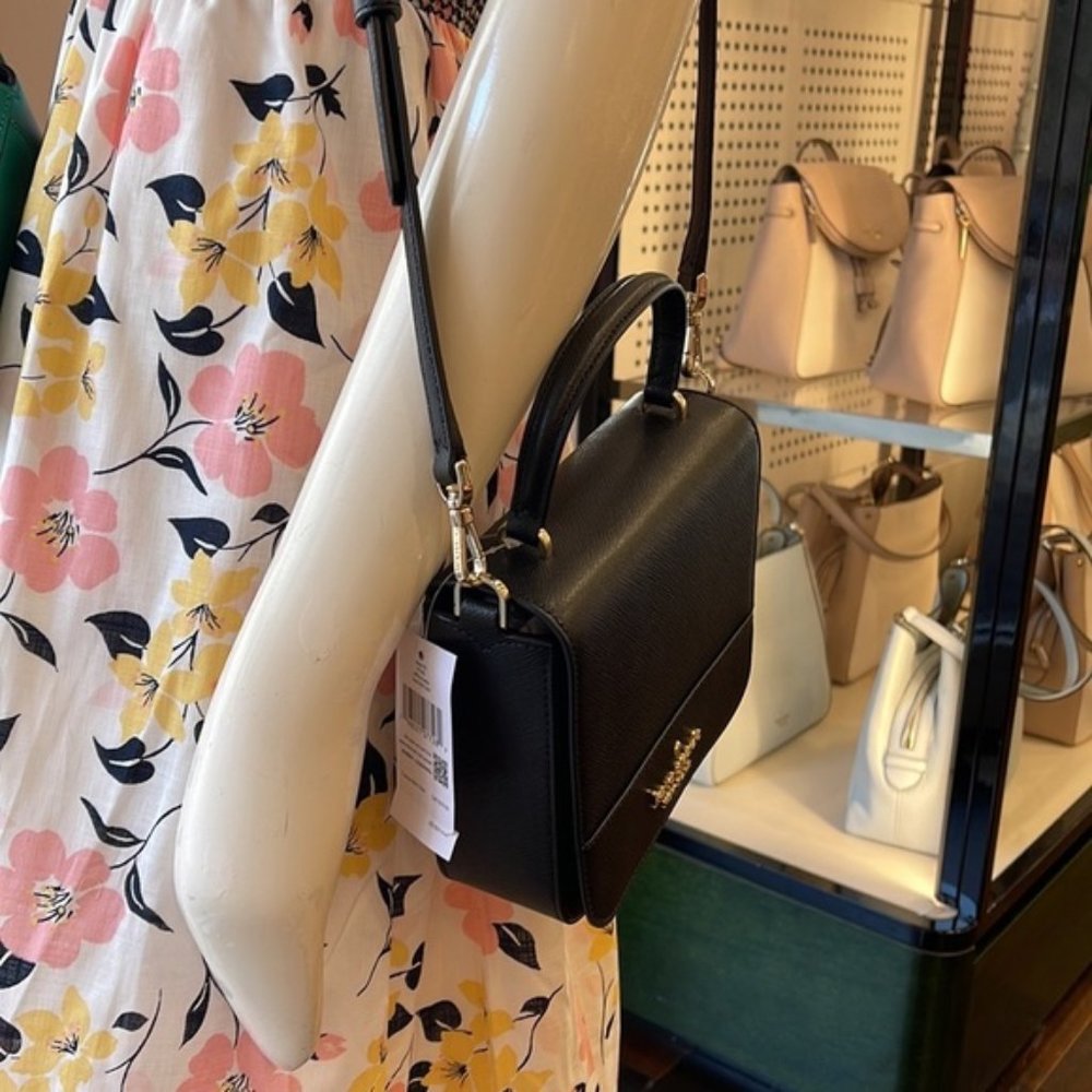 Kate Spade Staci Square Crossbody Saffiano Leather Black - Picture 12 of 16